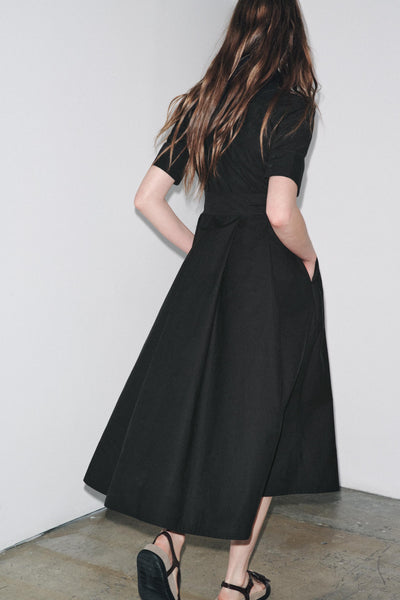 Talia™ | Belted Poplin Midi Dress