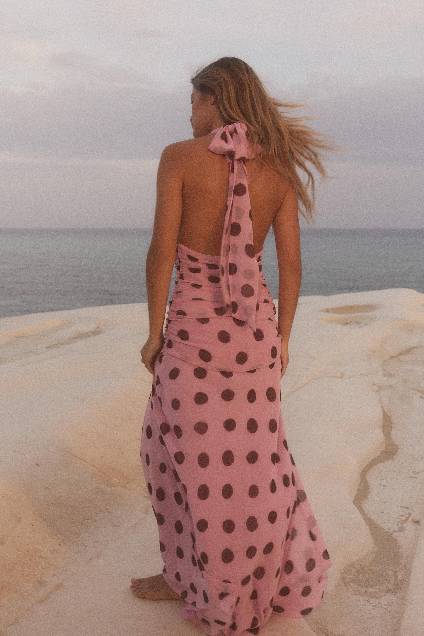 Talia™ | Retro Polka Dot Maxi Dress