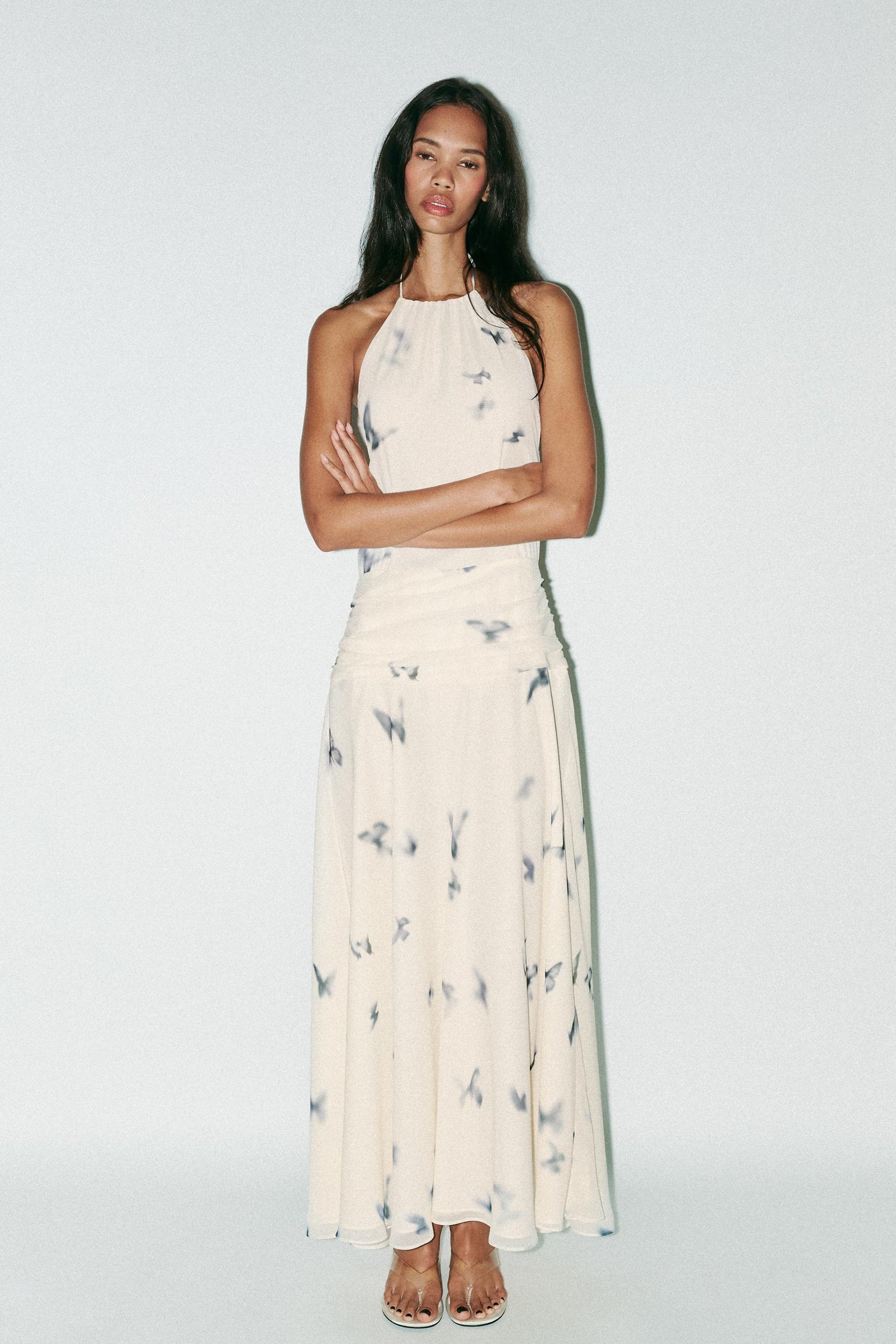 Elyra™ | Papillon Halter Maxi Dress