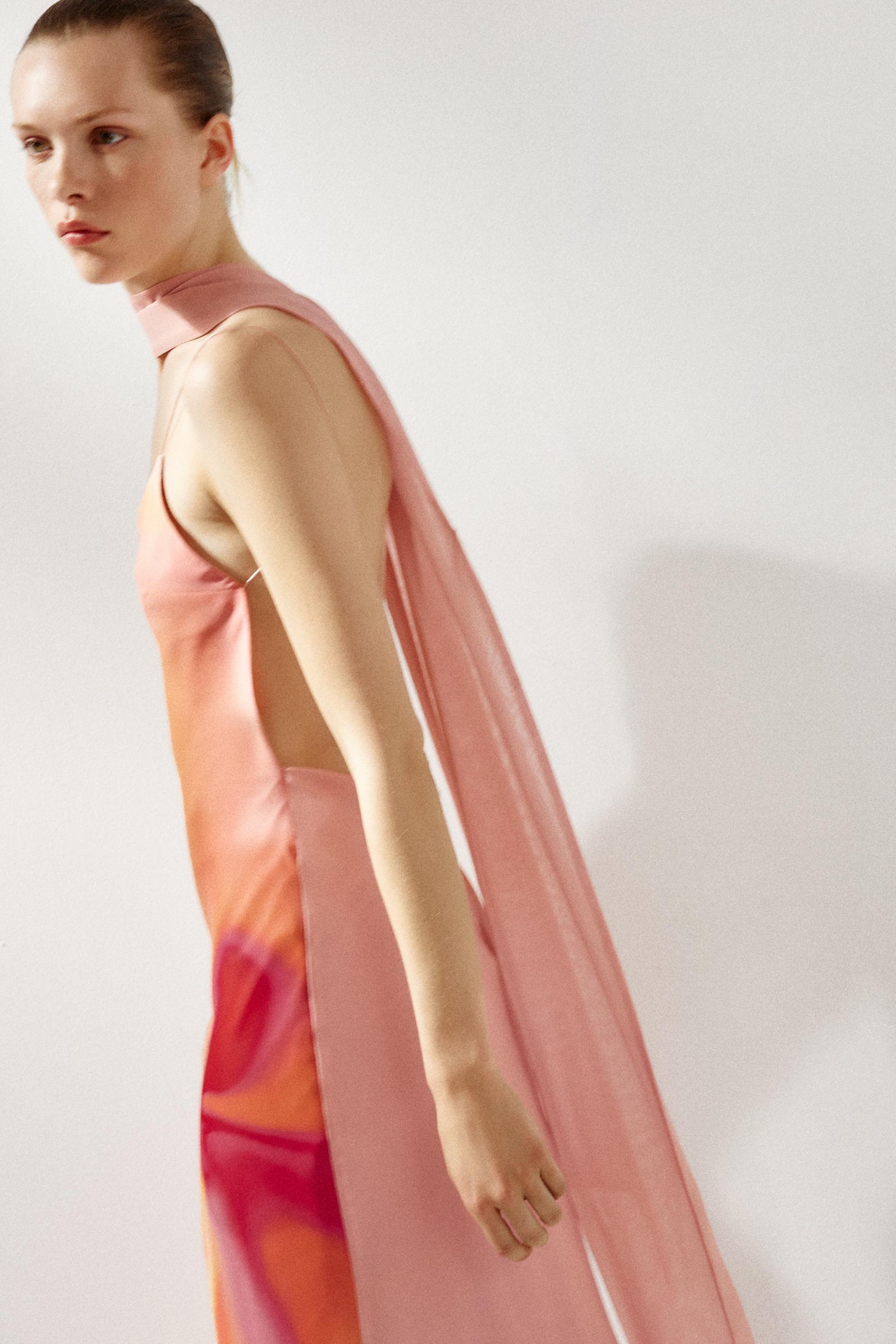 Esme™ | Watercolour Satin Maxi Dress