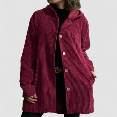 Candice | Cord-Jacke mit Kapuze