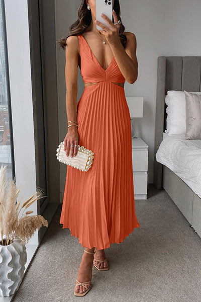 Alina™ | Pleated Midi Dress