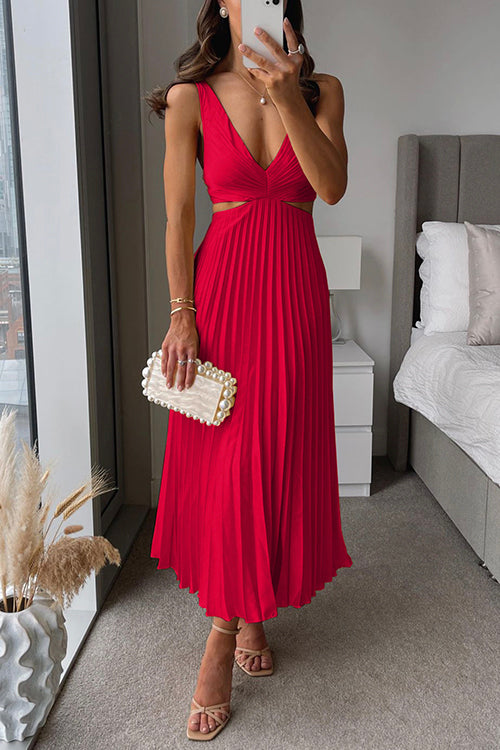 Alina™ | Pleated Midi Dress