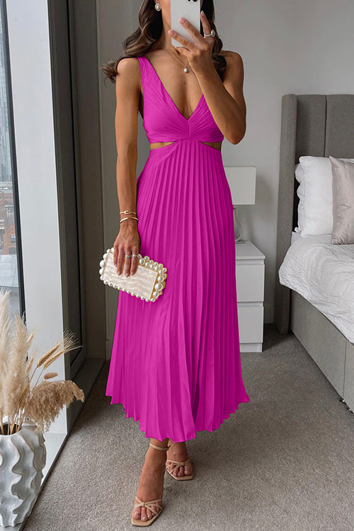 Alina™ | Pleated Midi Dress