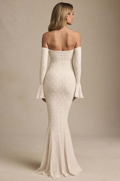 Celeste™ | Off-Shoulder Lace Maxi Dress