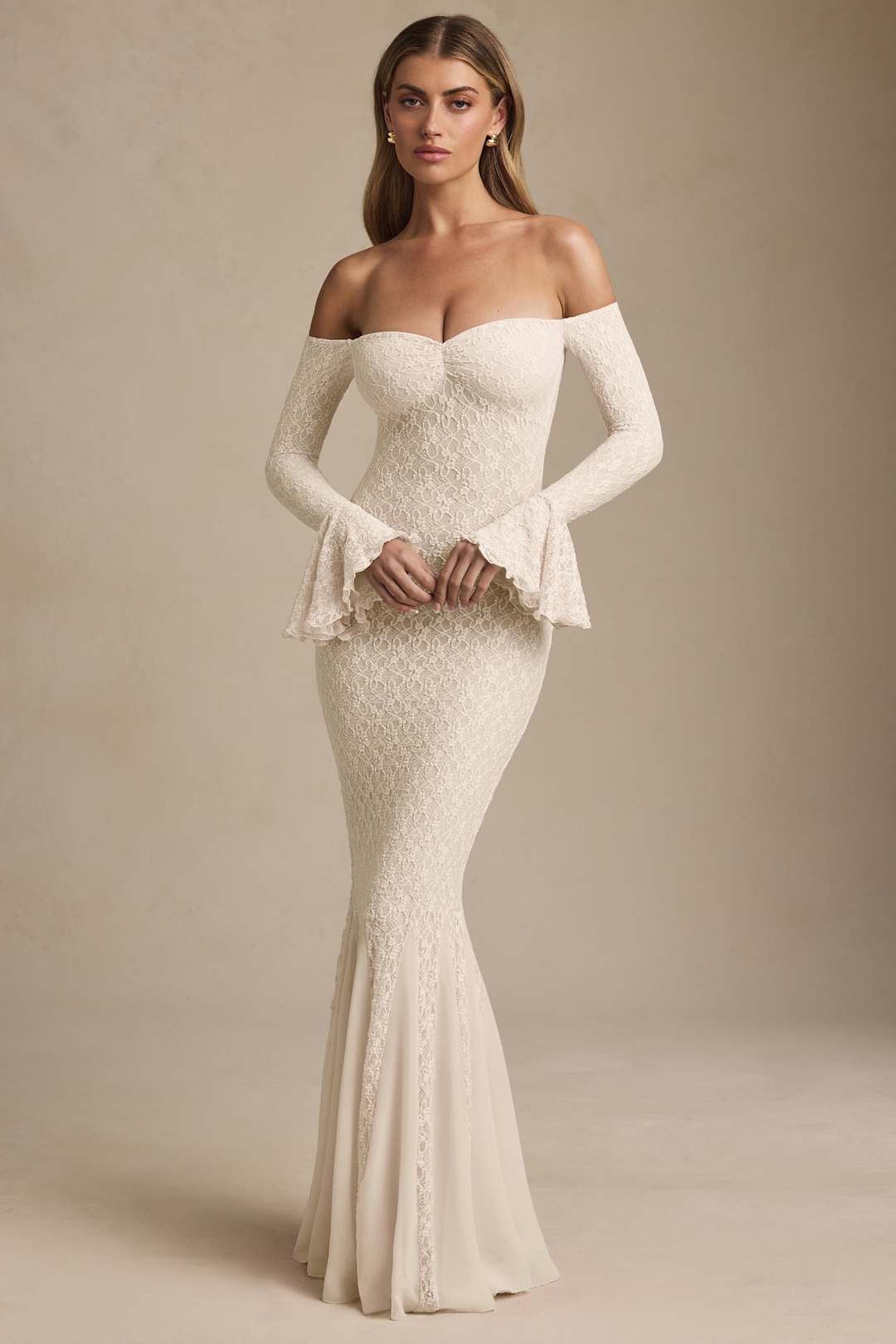 Celeste™ | Off-Shoulder Lace Maxi Dress