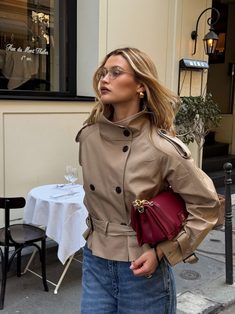 Athena Cropped Trench Coat