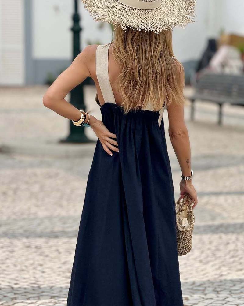 Elara Crossback Maxikleid – Zeitlose Eleganz mit modernem Twist
