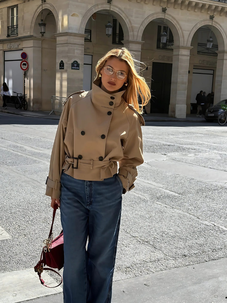 Athena Cropped Trench Coat