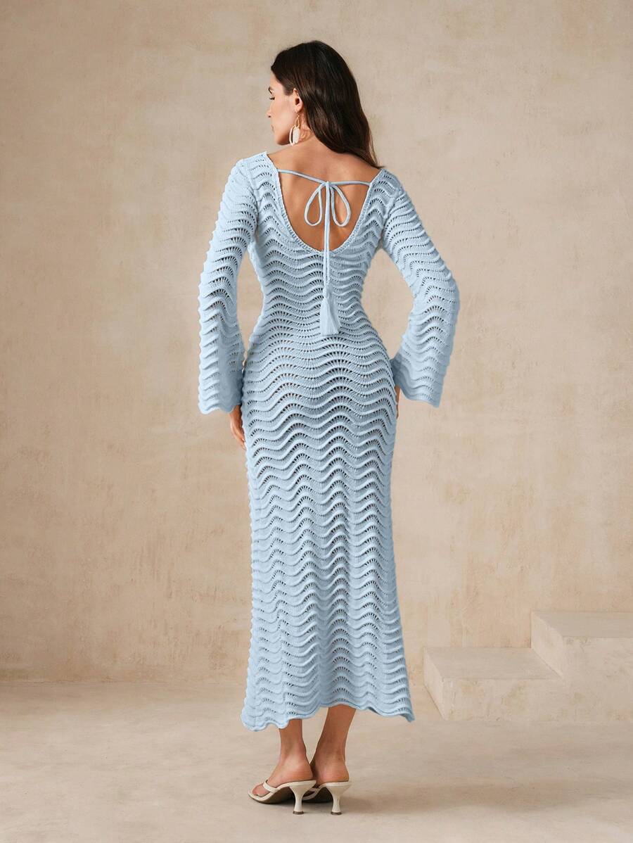 Edith™ | Sculpted Wave Knit Dress