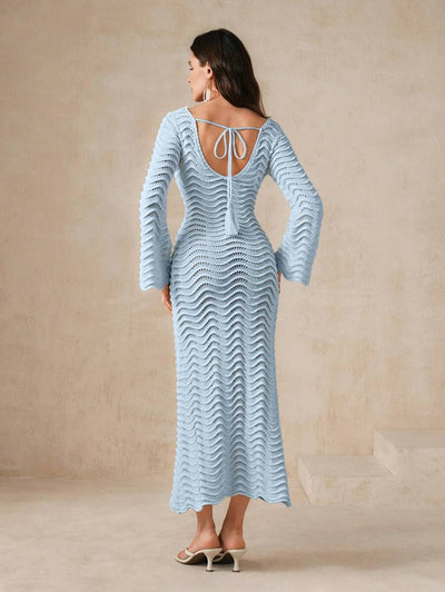 Edith™ | Sculpted Wave Knit Dress