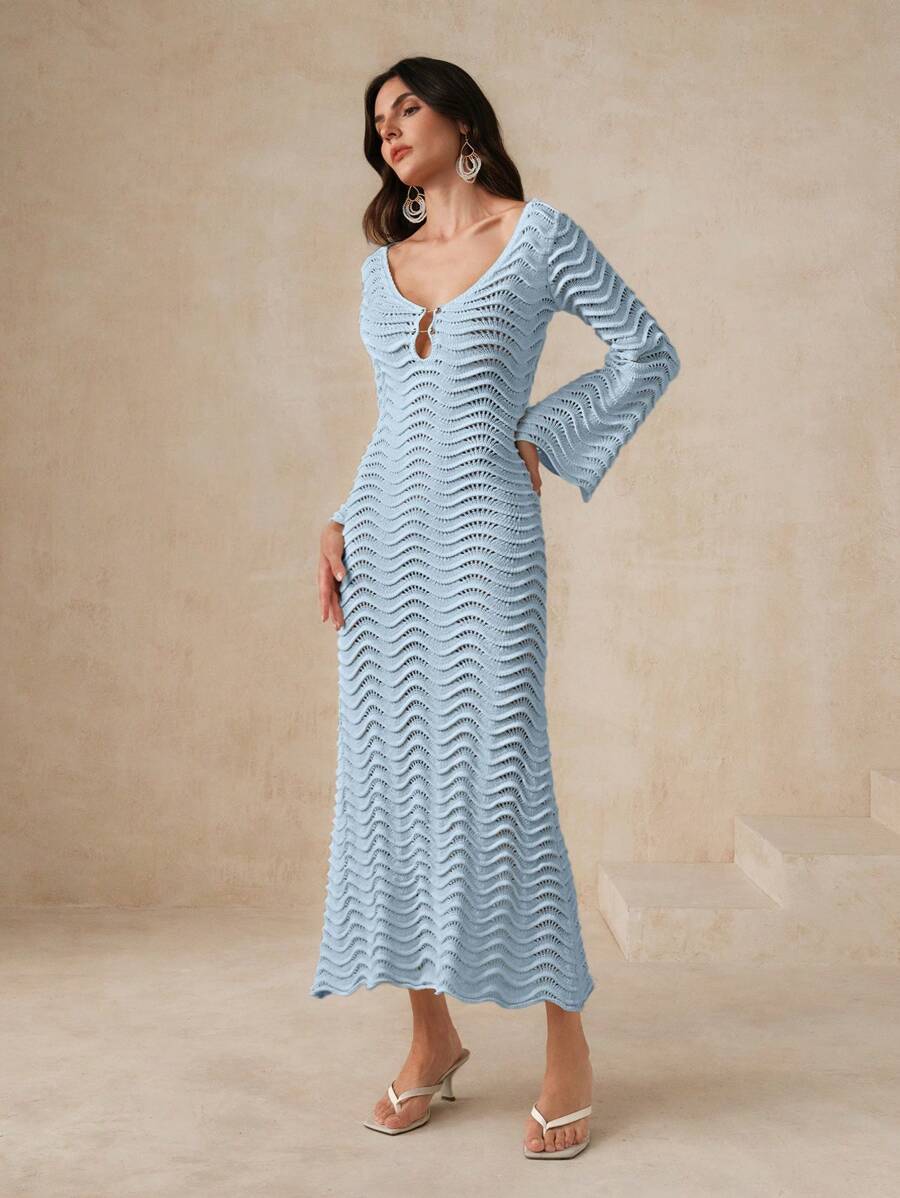Edith™ | Sculpted Wave Knit Dress
