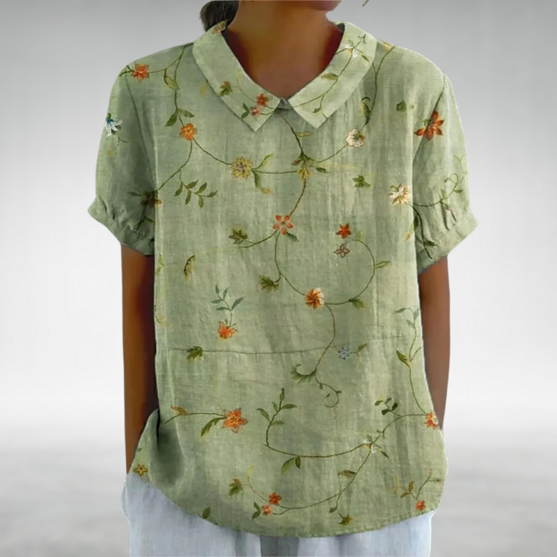 Danaya™ – Vintage-Bluse mit Blumenmuster