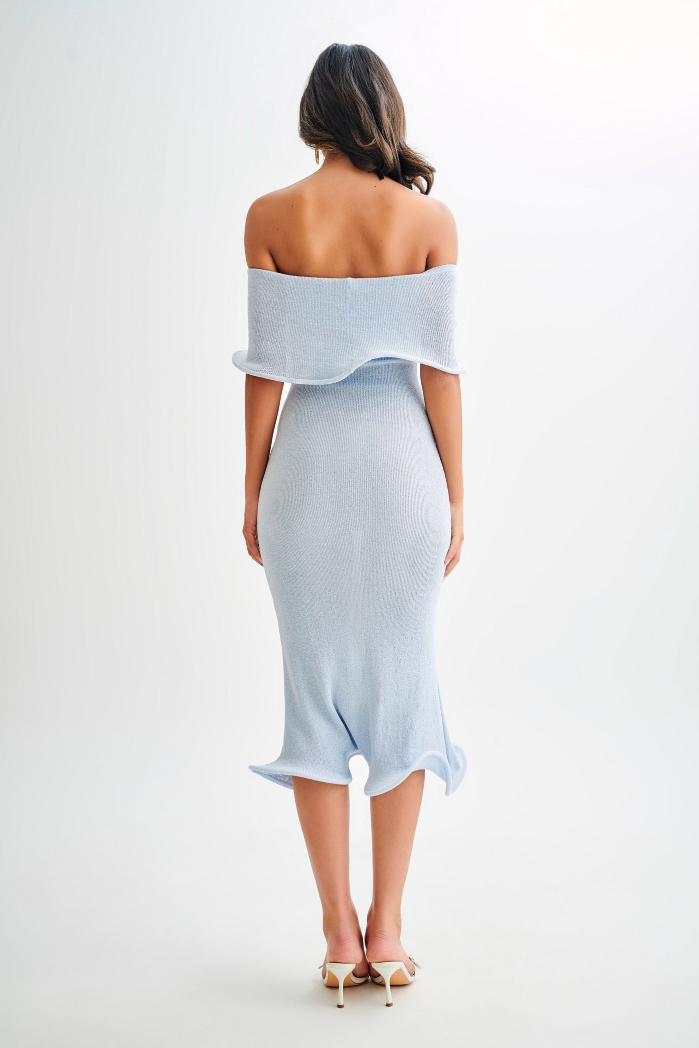 Rhea™ | Off-Shoulder Knit Midi Dress