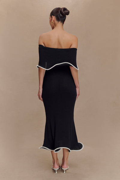 Rhea™ | Off-Shoulder Knit Midi Dress