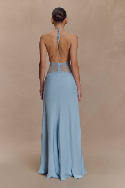 Kalira™ | Satin Lace Maxi Dress