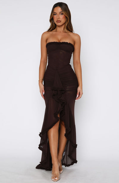 Liana™ | Ruffled Mesh Maxi Dress