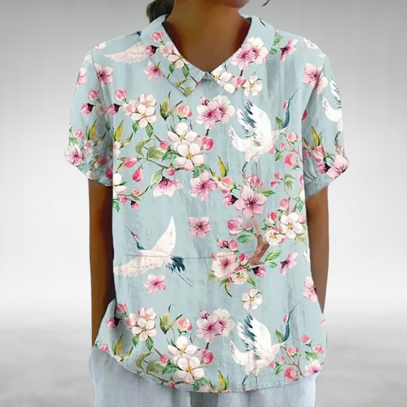 Danaya™ – Vintage-Bluse mit Blumenmuster