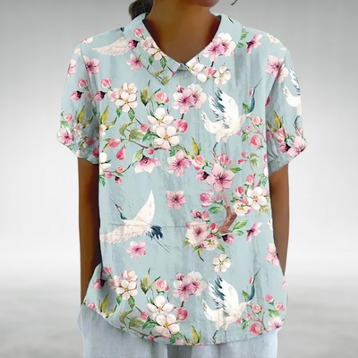 Danaya™ – Vintage-Bluse mit Blumenmuster