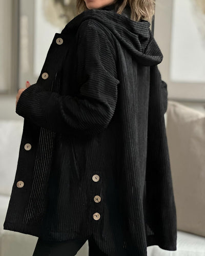 Candice | Cord-Jacke mit Kapuze