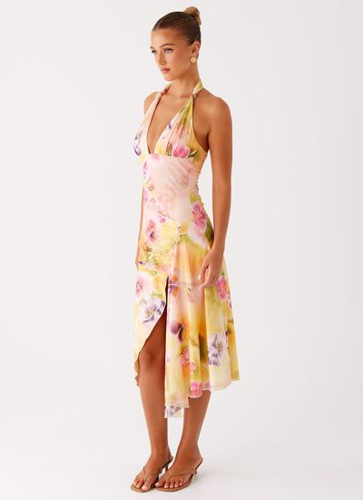 Aria™ | Blooming Halter Midi Dress