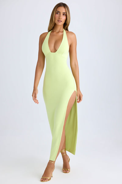 Jasira™ | High Split Halter Maxi Dress