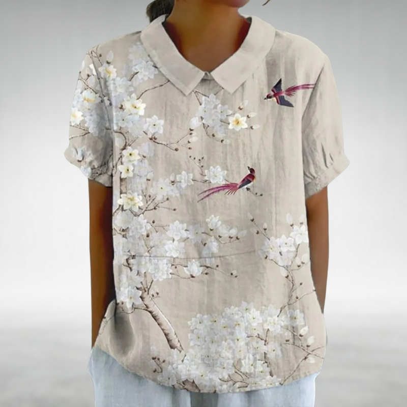 Danaya™ – Vintage-Bluse mit Blumenmuster