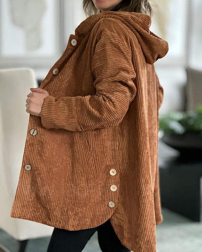 Candice | Cord-Jacke mit Kapuze