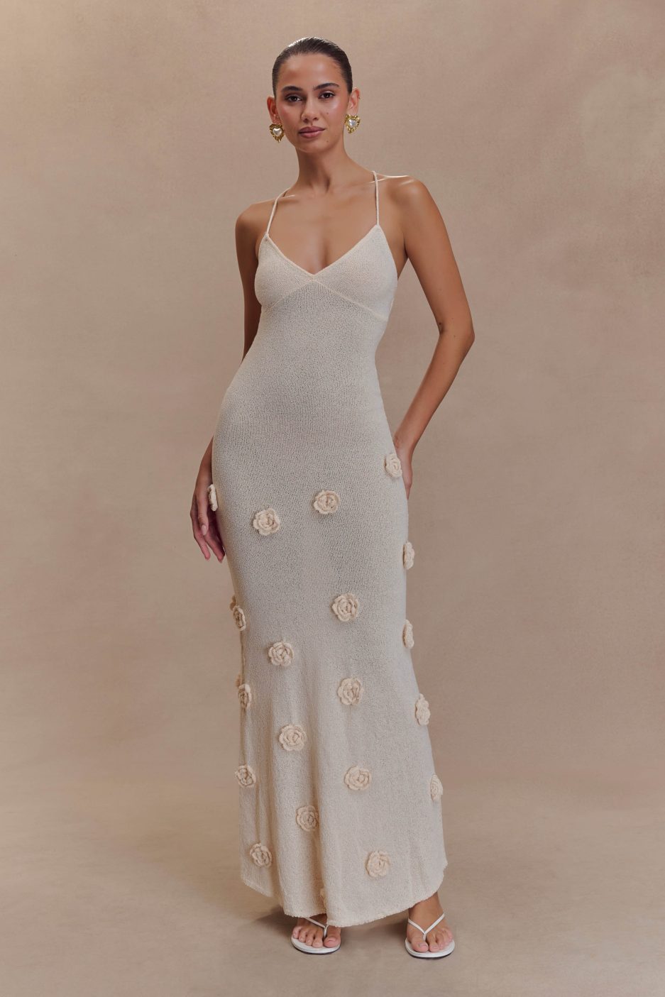 Lydia™ | Floral Knit Maxi Dress