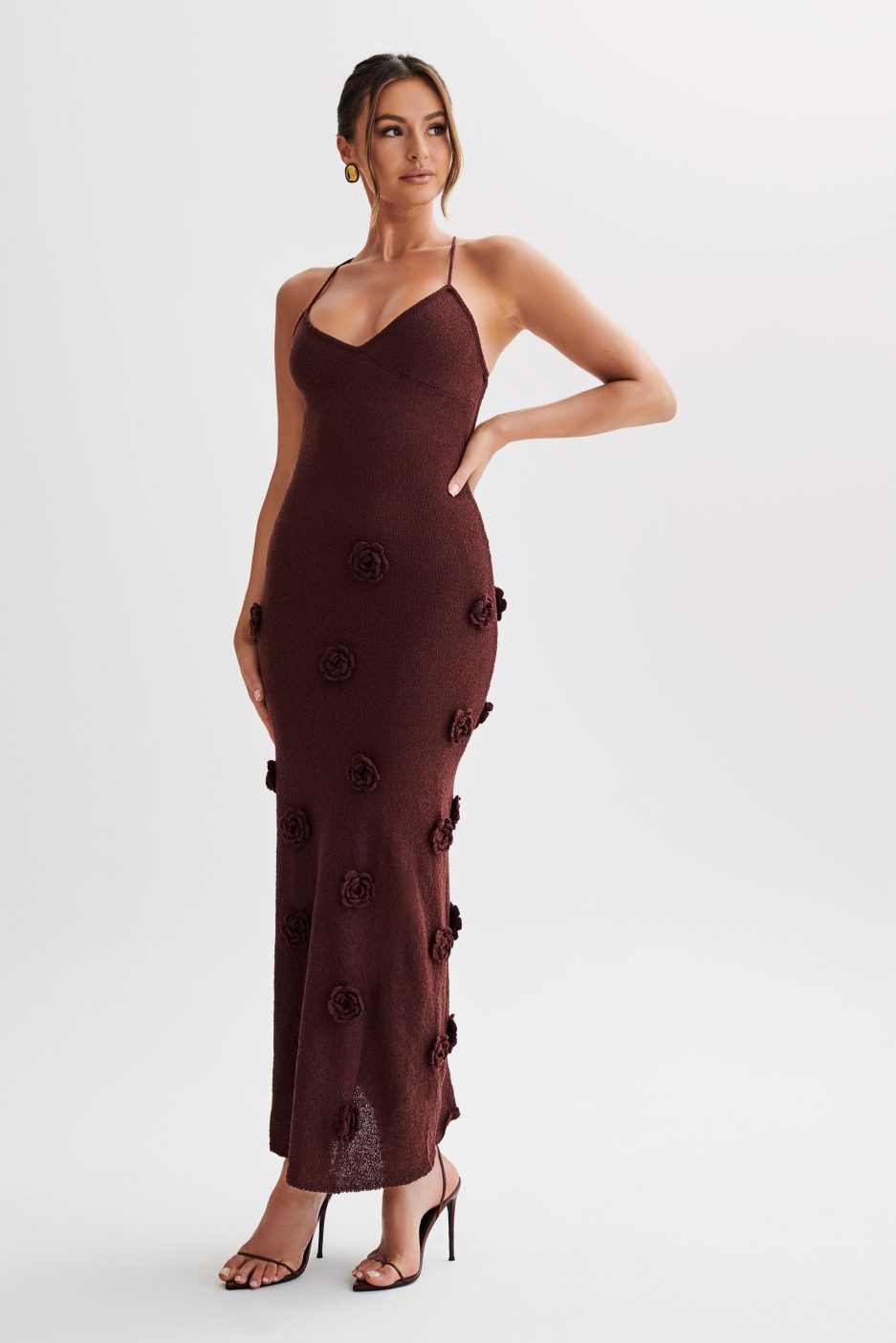Lydia™ | Floral Knit Maxi Dress