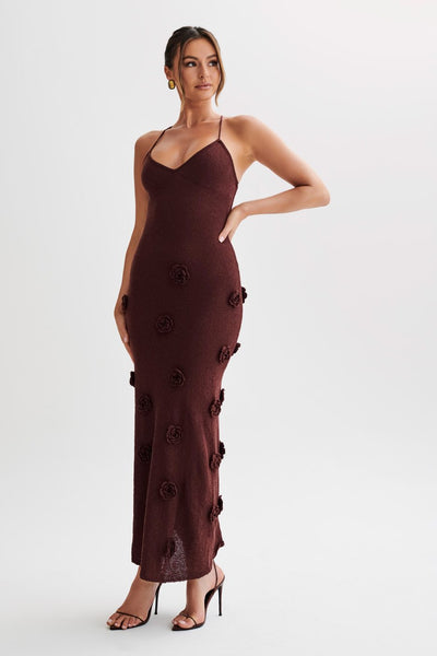 Lydia™ | Floral Knit Maxi Dress