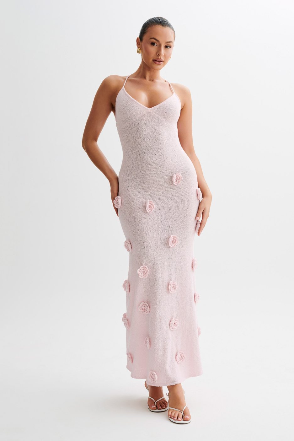 Lydia™ | Floral Knit Maxi Dress
