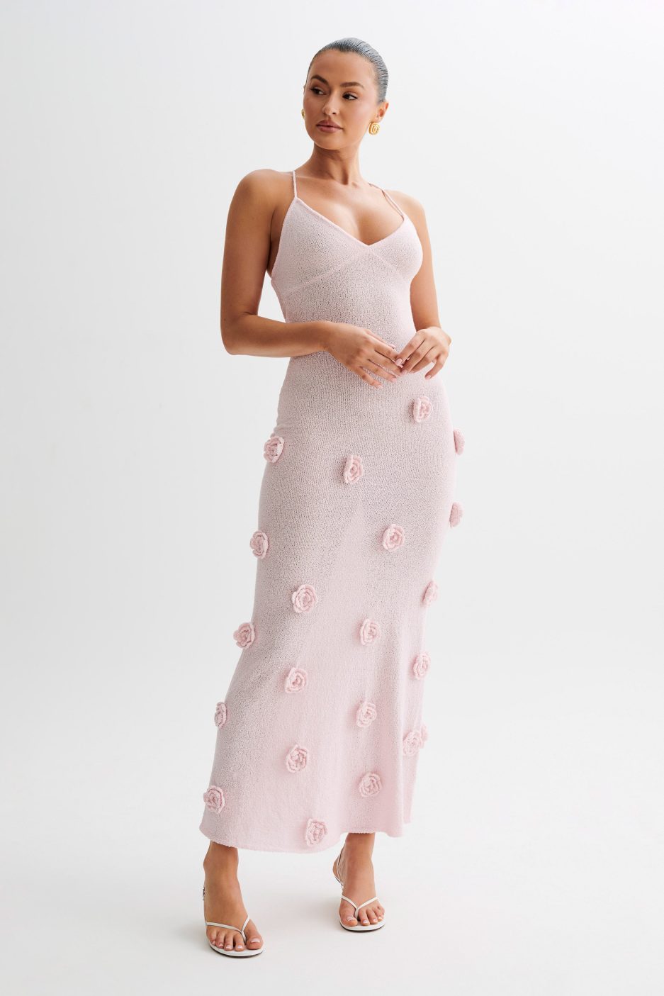 Lydia™ | Floral Knit Maxi Dress