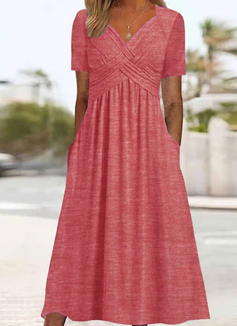 Alessia™ | Elegant Wrap Midi Dress