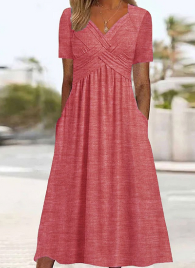 Alessia™ | Elegant Wrap Midi Dress