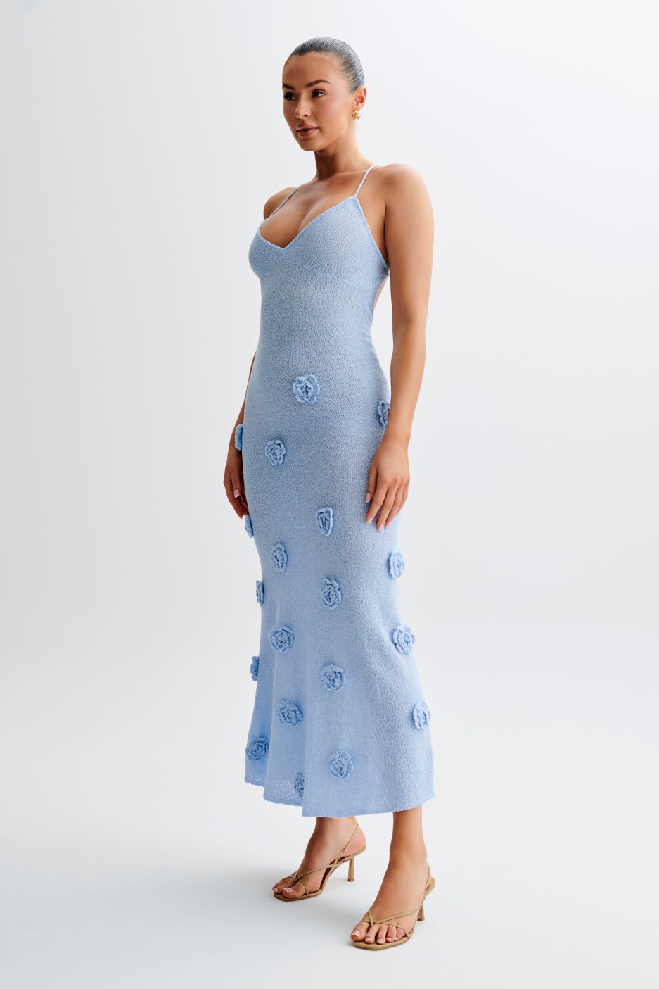 Lydia™ | Floral Knit Maxi Dress