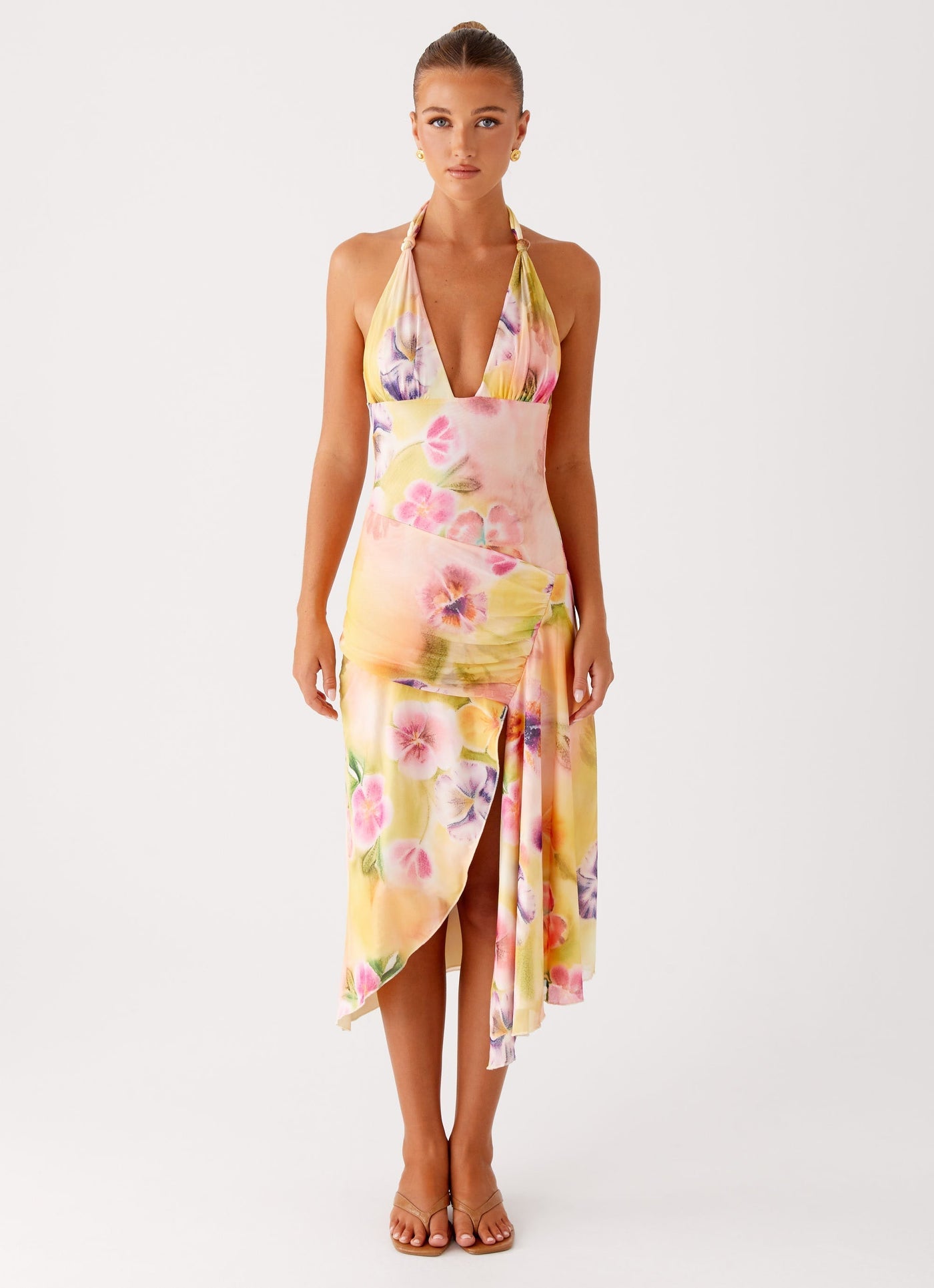 Aria™ | Blooming Halter Midi Dress