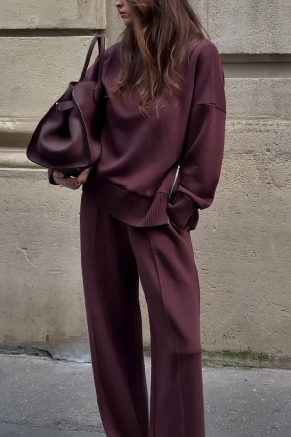 Elegantes Zweiteiliges Set mit Rollkragen-Top – Lässige Eleganz für jeden Tag
