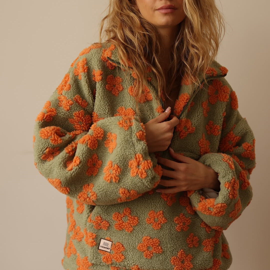 Suzan | Feiner Pullover mit floralem Muster