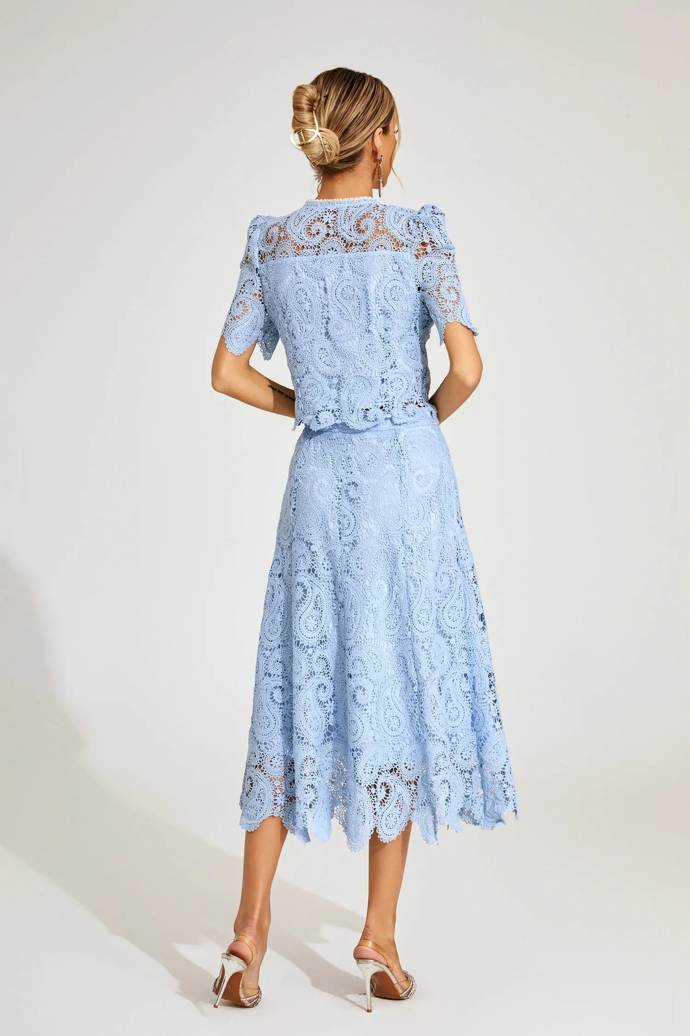 Calvin Blue Spitzen-Zweiteiler