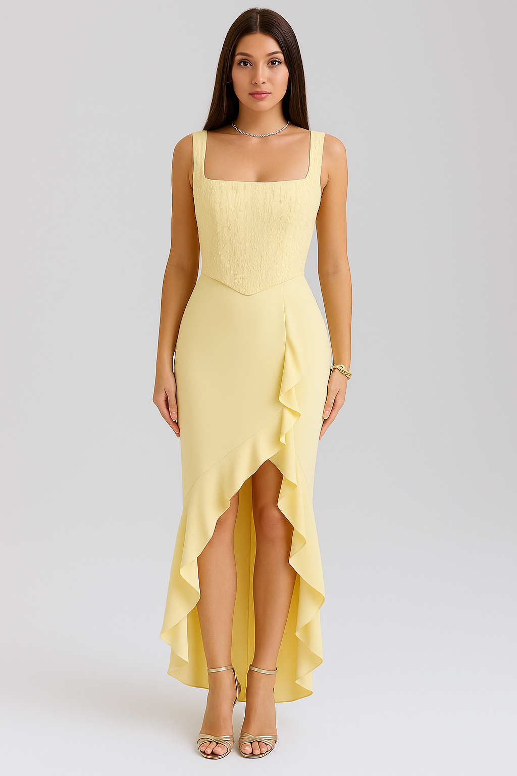 Bella™ | Ruffled Sequin Corset Dress