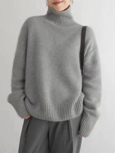 MONIKA | Pullover mit hohem Kaschmirkragen