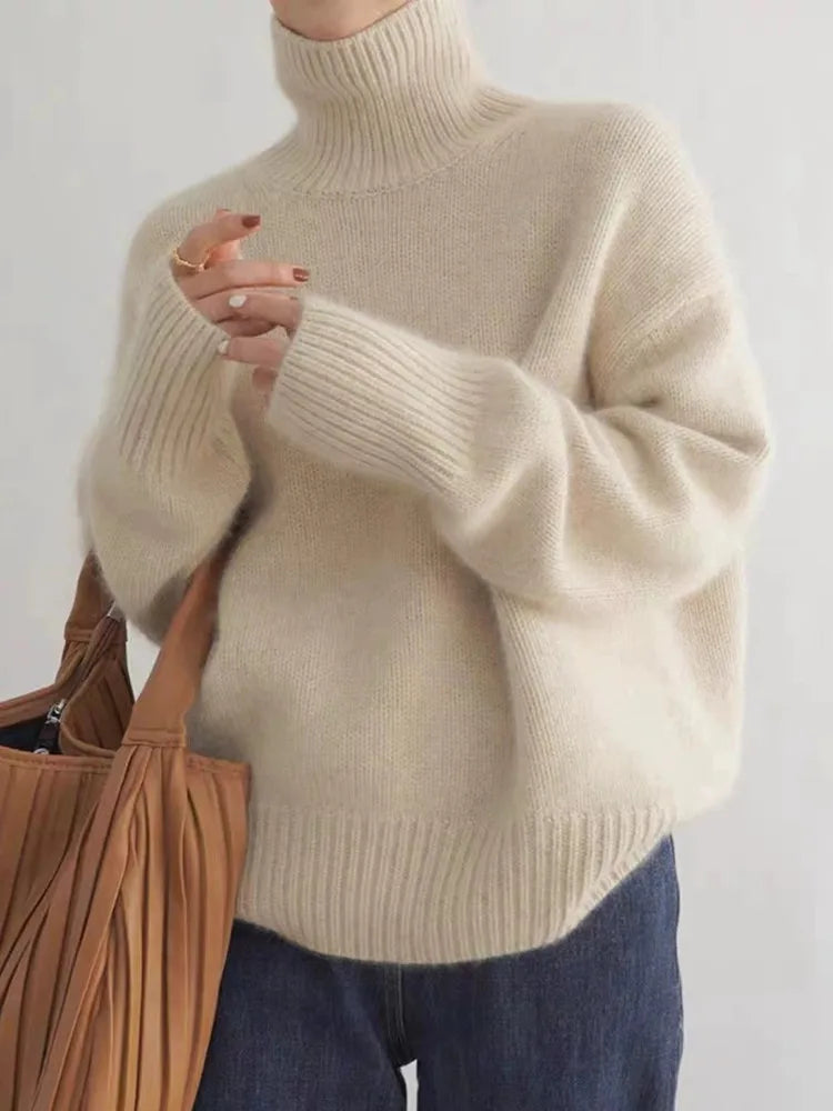 MONIKA | Pullover mit hohem Kaschmirkragen