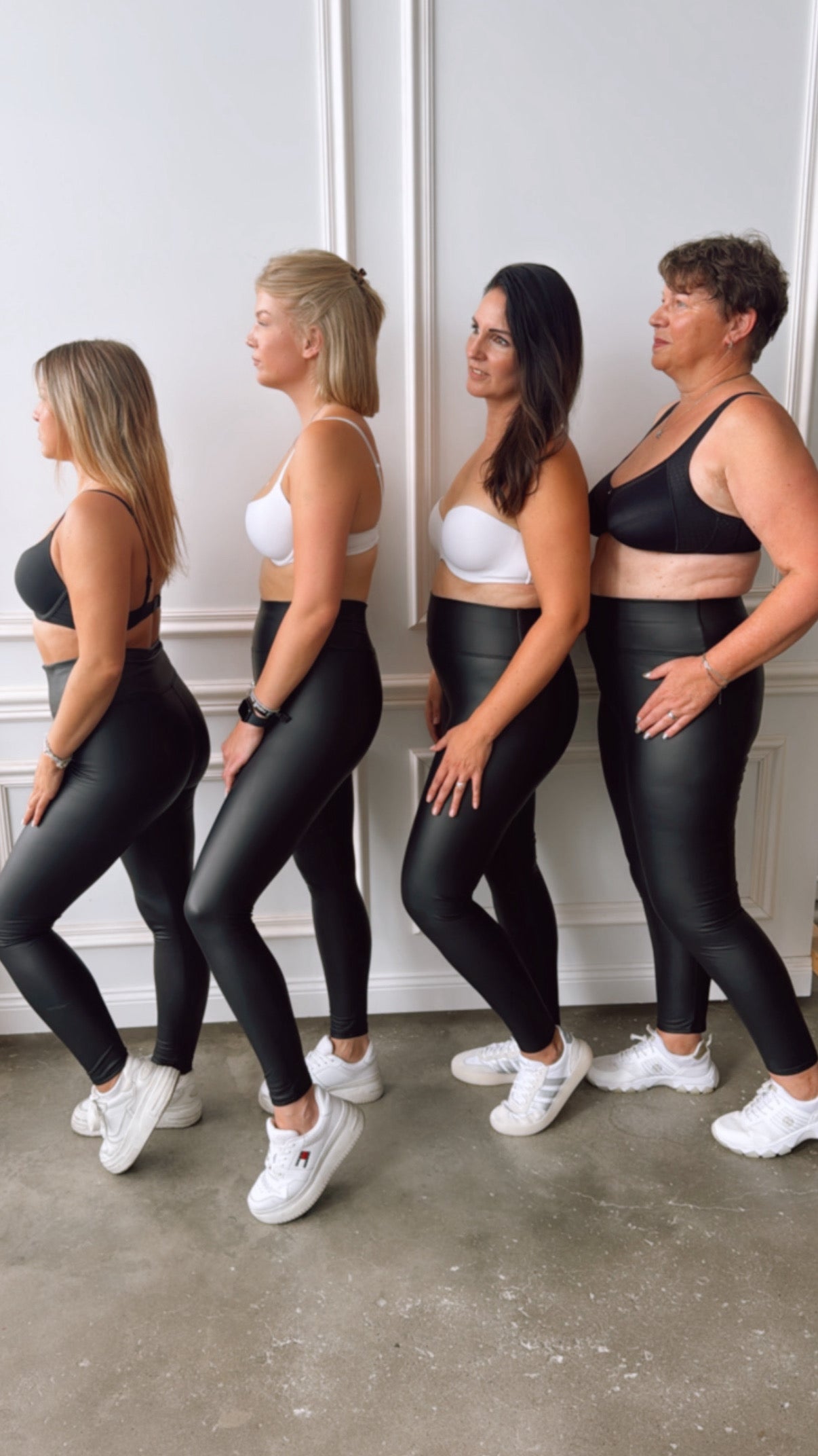 🖤 Lederlook-Leggings Schwarz – High-Waist & Figurformend