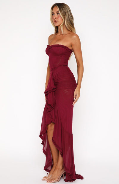 Liana™ | Ruffled Mesh Maxi Dress