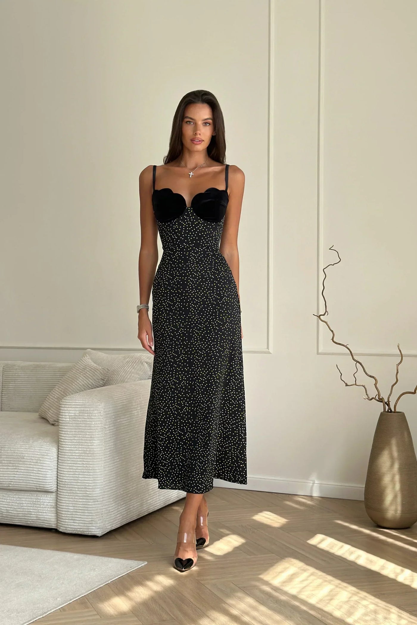 Selina™ | Satin Slip Midi Dress