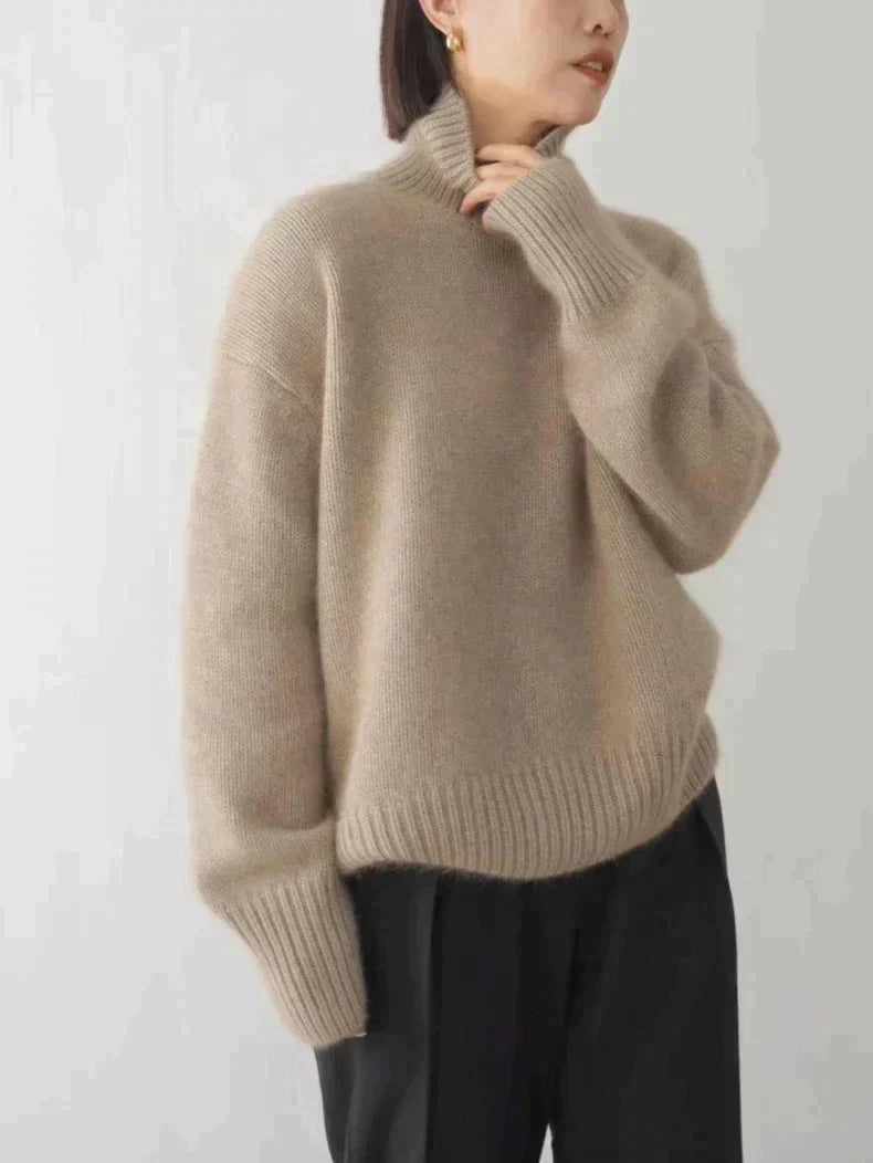 MONIKA | Pullover mit hohem Kaschmirkragen