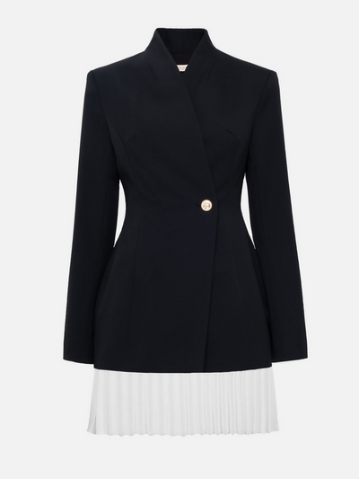 Linux Plissiertes Blazer-Minikleid