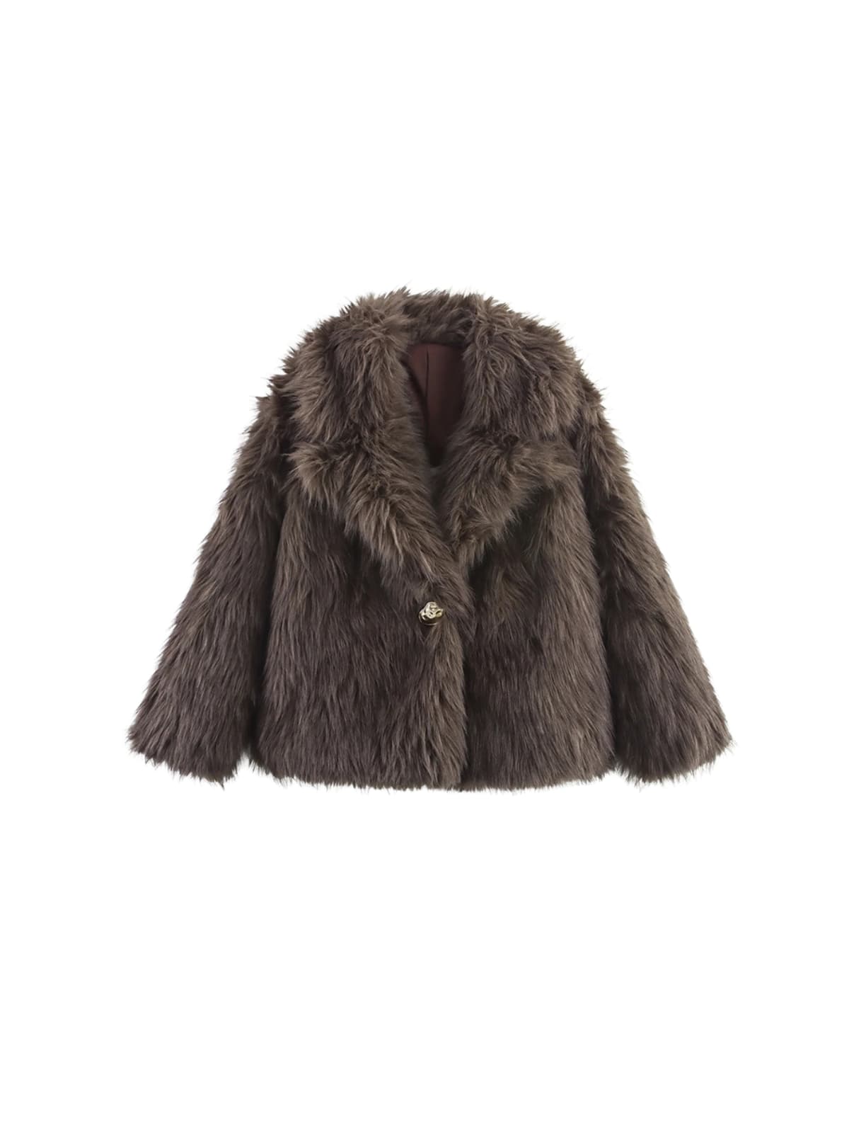 Neldrin Fleece-Mantel mit umgeschlagenem Kragen