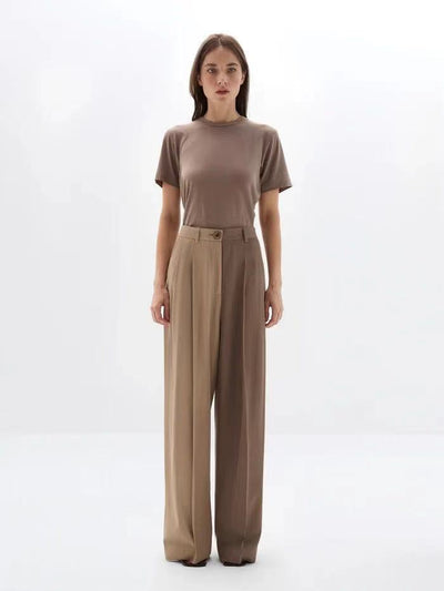 Zweiteiliges Damen-Set: Zweifarbiger Oversize-Blazer & Hose – Kühn & Elegant